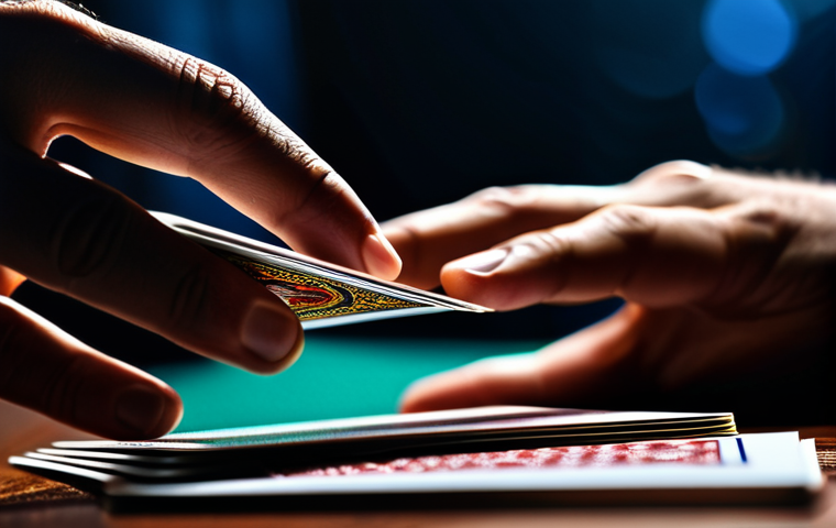 **

*   **Prompt:** Close-up of hands elegantly shuffling a deck of Bicycle Rider Back playing cards, dramatic lighting, emphasizing the intricate design on the card backs, shallow depth of field, bokeh, professional photography, high resolution

**