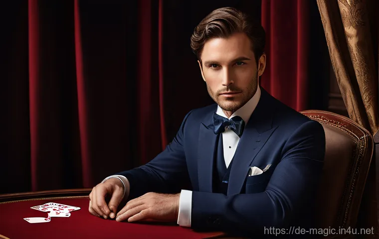 마술을 위한 의상 - **Prompt 1: The Classic Enchanter with Hidden Ingenuity**
    "A male magician in his late 30s, exud...