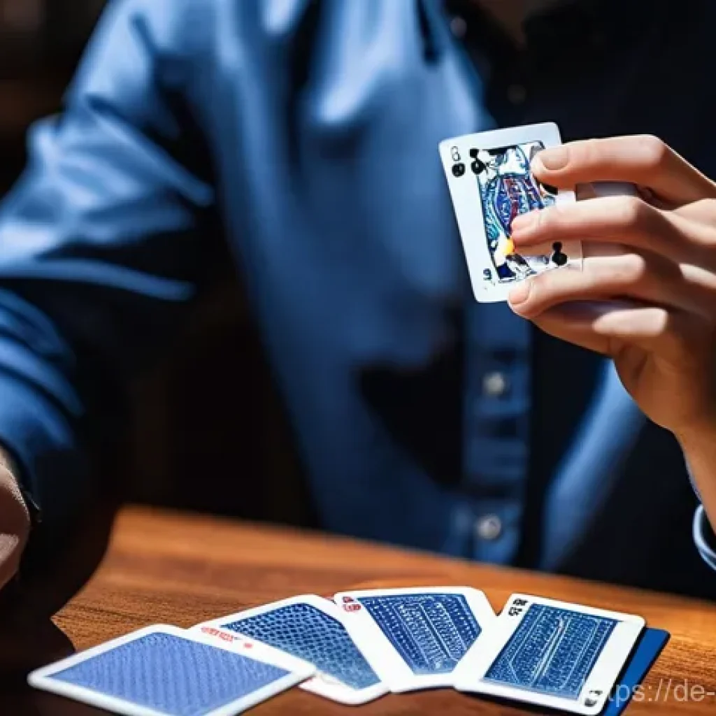 마술 카드 덱 추천 - **Dynamic Cardistry Performance:**
    "A pair of elegant hands, clad in a crisp, dark long-sleeved ...