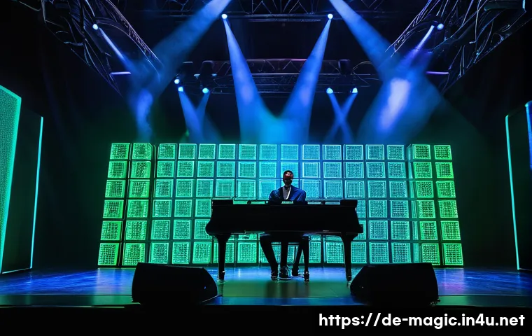 마술을 위한 음악과 조명 관련 이미지 1